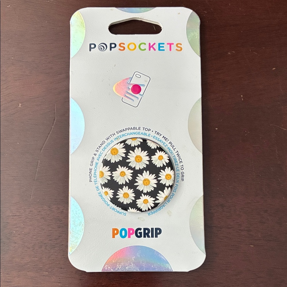 PopSocket Black and White Floral PopGrip